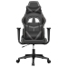 Silla gaming de masaje cuero sintético negro y gris