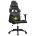 Silla gaming de masaje cuero sintético negro y gris