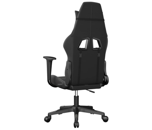 Silla gaming de masaje cuero sintético negro y gris