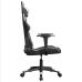 Silla gaming de masaje cuero sintético negro y blanco