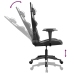 Silla gaming de masaje cuero sintético negro y blanco