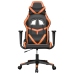 Silla gaming de masaje cuero sintético negro y naranja