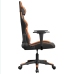 Silla gaming de masaje cuero sintético negro y naranja