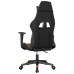 Silla gaming de masaje cuero sintético negro y naranja