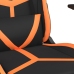 Silla gaming de masaje cuero sintético negro y naranja