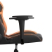 Silla gaming de masaje cuero sintético negro y naranja