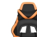 Silla gaming de masaje cuero sintético negro y naranja