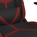 Silla gaming de masaje cuero sintético negro y rojo vino tinto