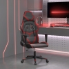 Silla gaming de masaje cuero sintético negro y rojo vino tinto