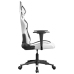 Silla gaming de masaje cuero sintético blanco y negro