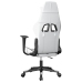 Silla gaming de masaje cuero sintético blanco y negro