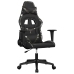 Silla gaming de masaje cuero sintético negro y camuflaje