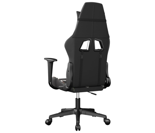 Silla gaming de masaje cuero sintético negro y camuflaje