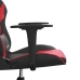 Silla gaming de masaje cuero sintético negro y rojo