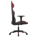 Silla gaming de masaje cuero sintético negro y rojo