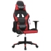 Silla gaming de masaje cuero sintético negro y rojo