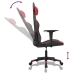 Silla gaming de masaje cuero sintético negro y rojo