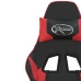 Silla gaming de masaje cuero sintético negro y rojo