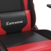 Silla gaming de masaje cuero sintético negro y rojo