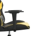 Silla gaming de masaje cuero sintético negro y dorado