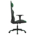 Silla gaming de masaje cuero sintético negro y verde