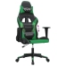 Silla gaming de masaje cuero sintético negro y verde