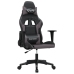 Silla gaming de masaje cuero sintético negro y gris