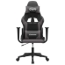 Silla gaming de masaje cuero sintético negro y gris