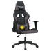 Silla gaming de masaje cuero sintético negro y gris