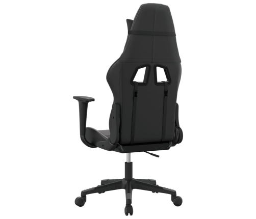 Silla gaming de masaje cuero sintético negro y gris