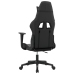 Silla gaming de masaje cuero sintético negro y gris