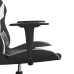 Silla gaming de masaje cuero sintético negro y blanco