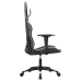 Silla gaming de masaje cuero sintético negro y blanco