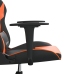 Silla gaming de masaje cuero sintético negro y naranja