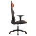 Silla gaming de masaje cuero sintético negro y naranja