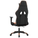 Silla gaming de masaje cuero sintético negro y naranja