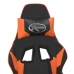 Silla gaming de masaje cuero sintético negro y naranja