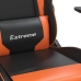 Silla gaming de masaje cuero sintético negro y naranja