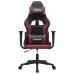 Silla gaming de masaje cuero sintético negro y rojo vino tinto