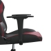 Silla gaming de masaje cuero sintético negro y rojo vino tinto