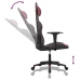 Silla gaming de masaje cuero sintético negro y rojo vino tinto