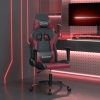 Silla gaming de masaje cuero sintético negro y rojo vino tinto