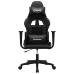 Silla gaming con masaje cuero sintético negro