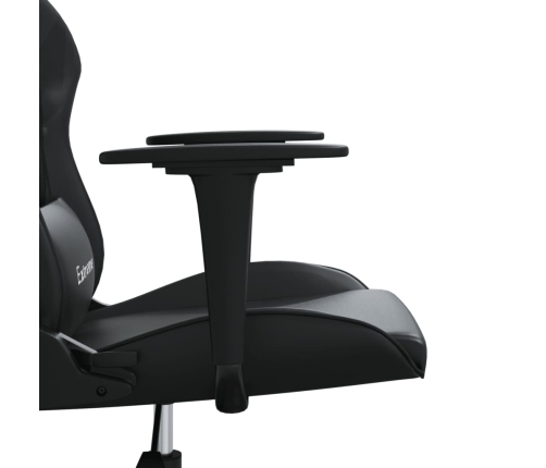 Silla gaming con masaje cuero sintético negro