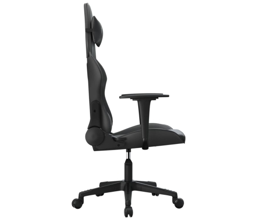 Silla gaming con masaje cuero sintético negro