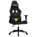 Silla gaming con masaje cuero sintético negro