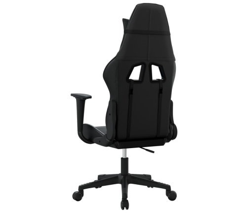 Silla gaming con masaje cuero sintético negro