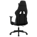 Silla gaming con masaje cuero sintético negro