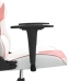 Silla gaming de masaje cuero sintético blanco y rosa