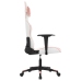 Silla gaming de masaje cuero sintético blanco y rosa